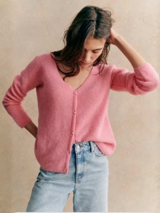Sezane Sweaters - Sézane Barry Cardigan, Size XS, in Candy Pink